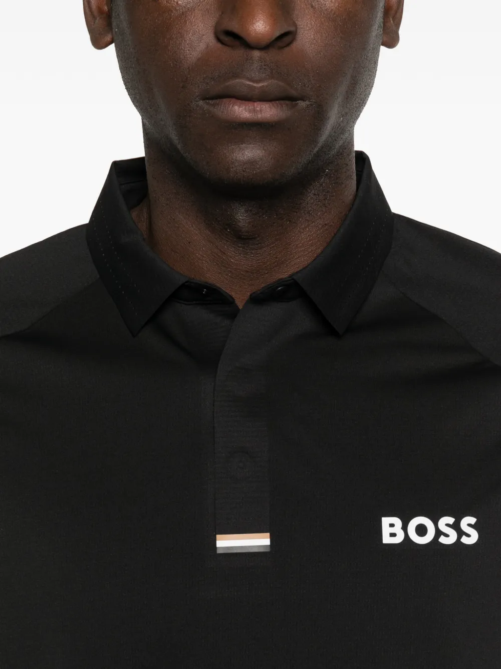 BOSS Poloshirt met logo Zwart