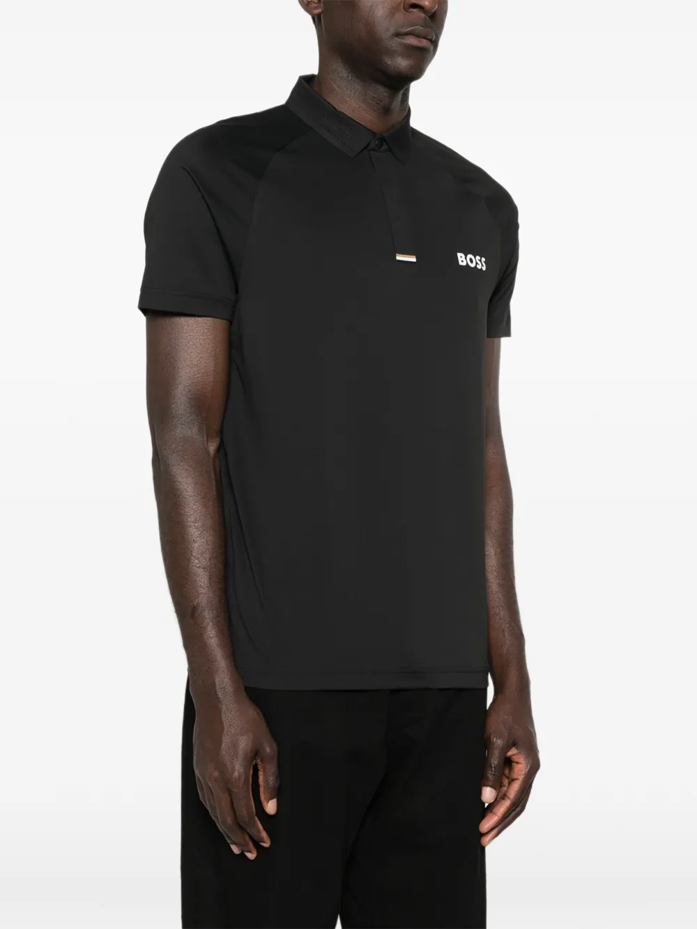 BOSS Poloshirt met logo Zwart