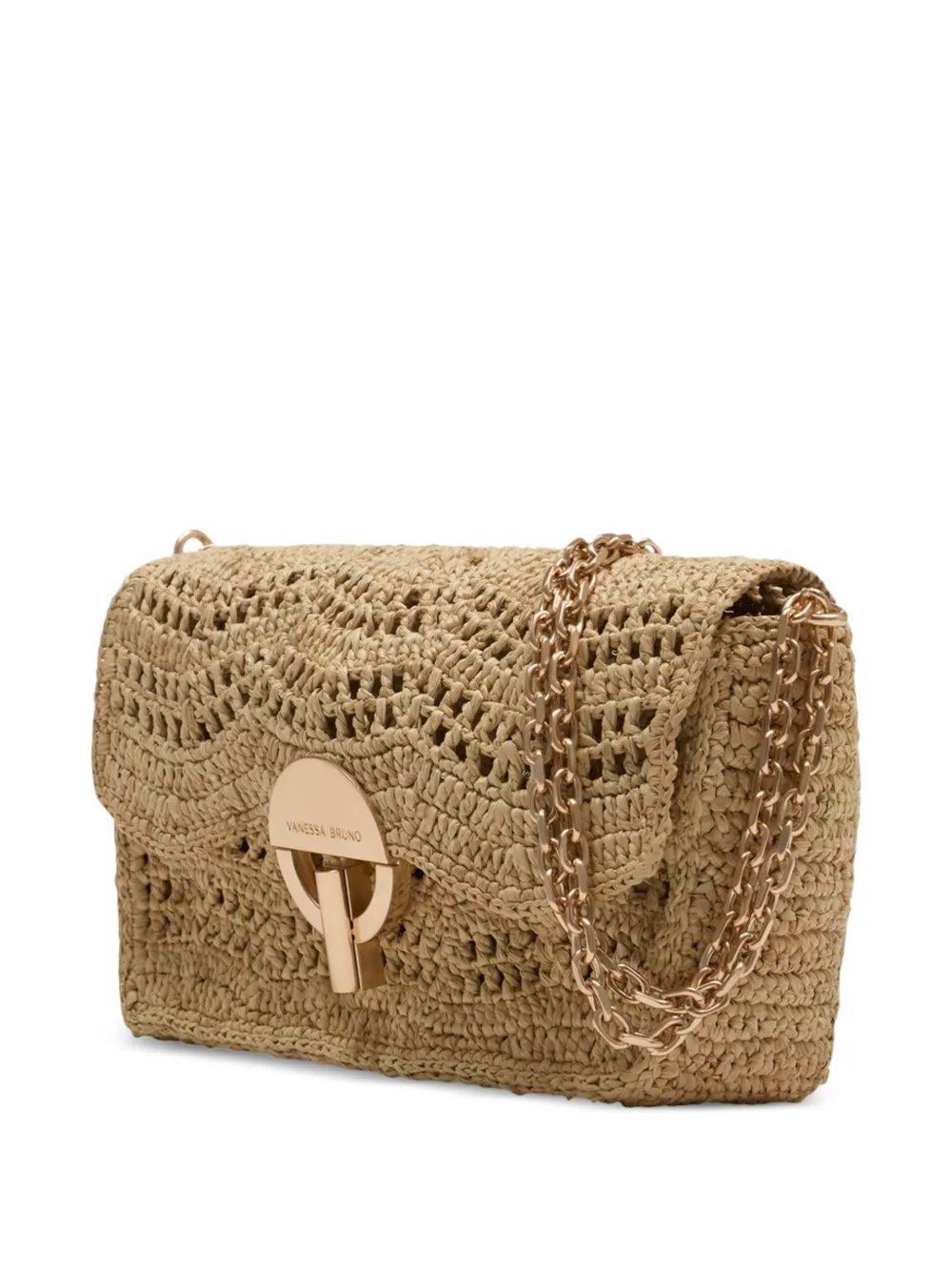  Vanessa Bruno Moon Moyen Chain Crossbody Bag - Neutrals 