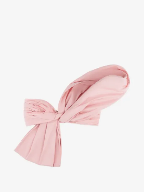 AREA knotted taffeta bandeau top