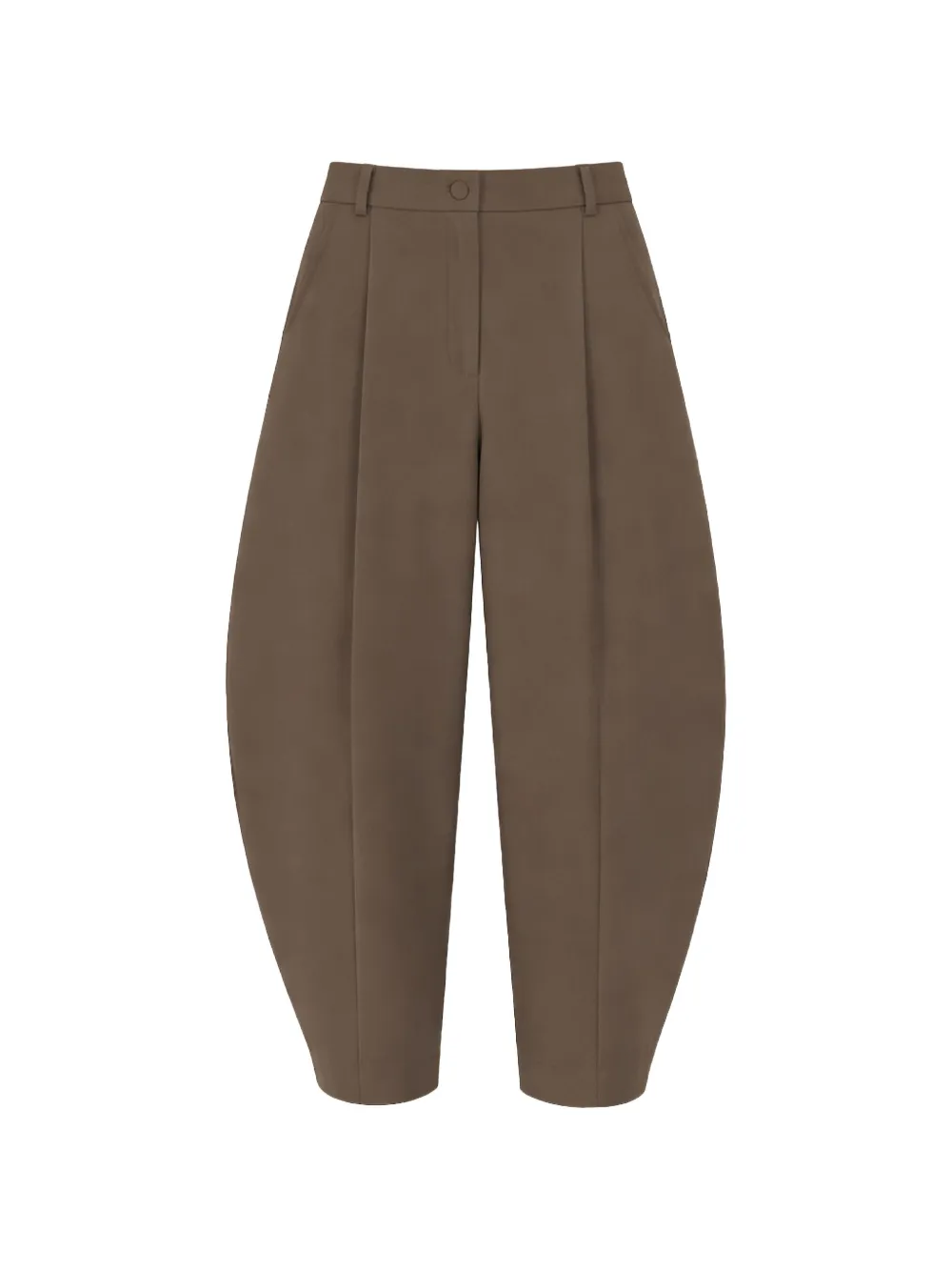 Gloria Coelho Oval pleated trousers - Braun
