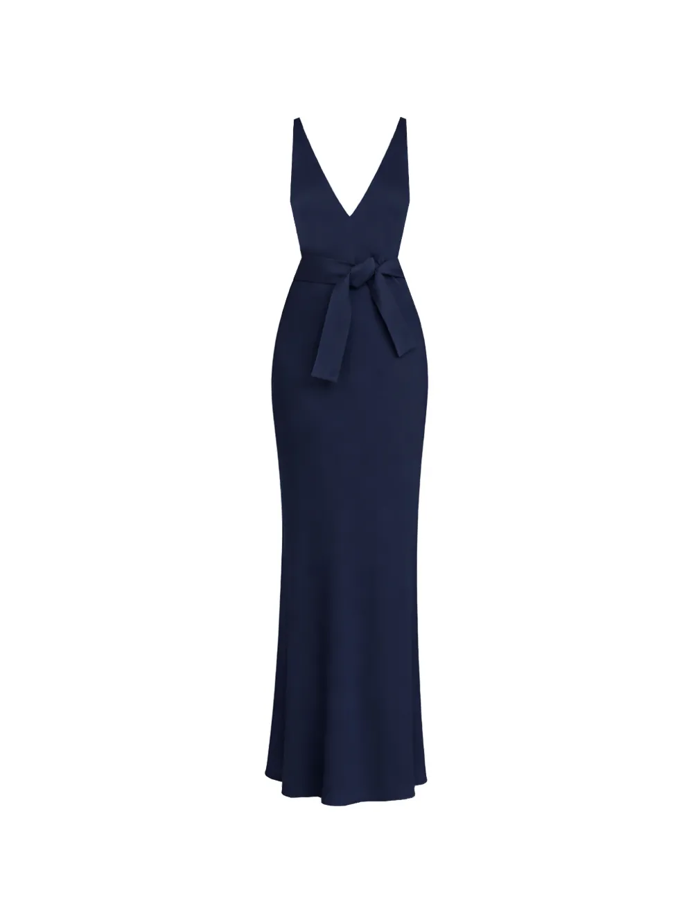 Gloria Coelho V-neck tie-detail maxi dress - Blu