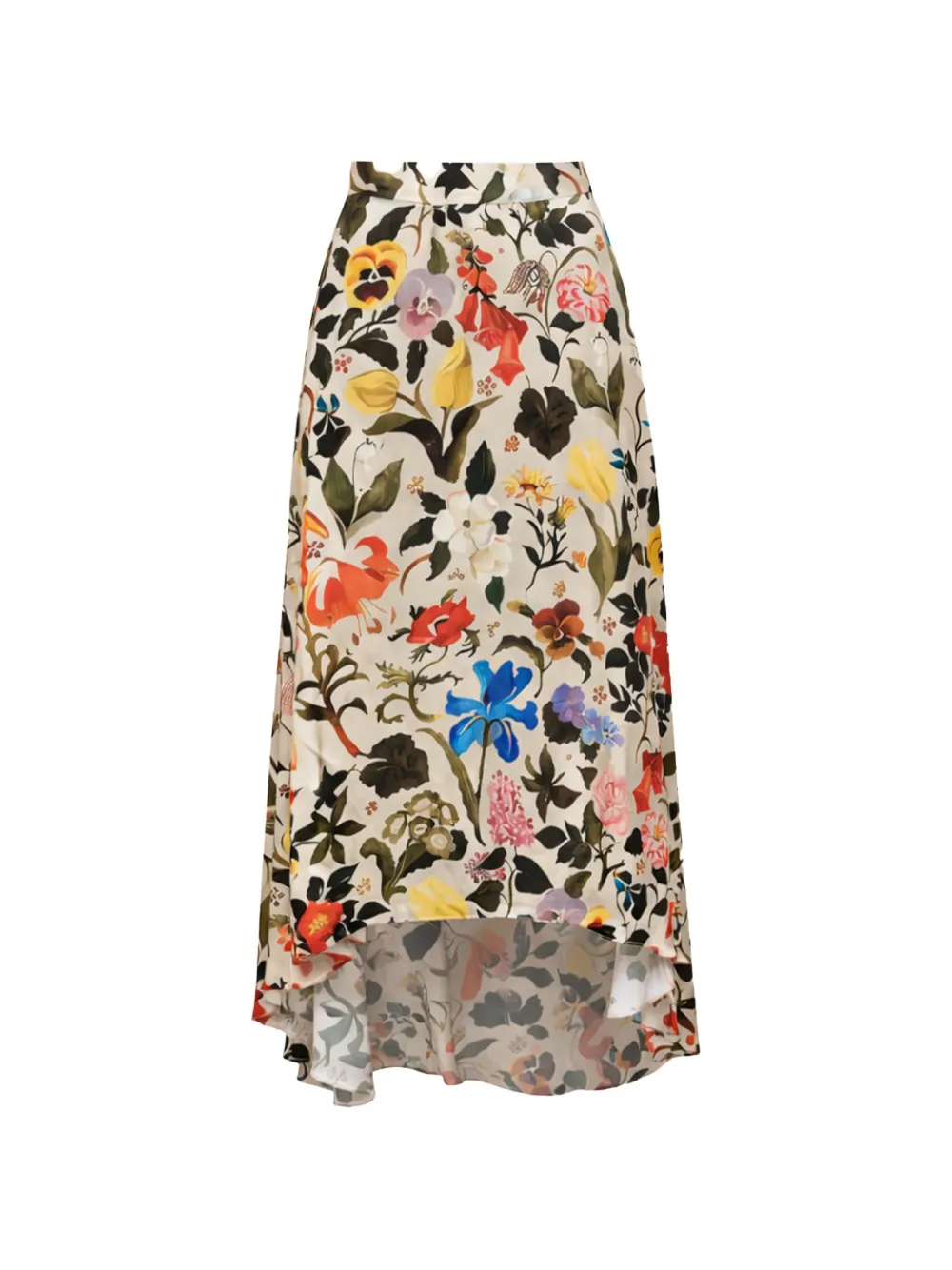 Gloria Coelho Elisabetana floral-print midi skirt - Toni neutri