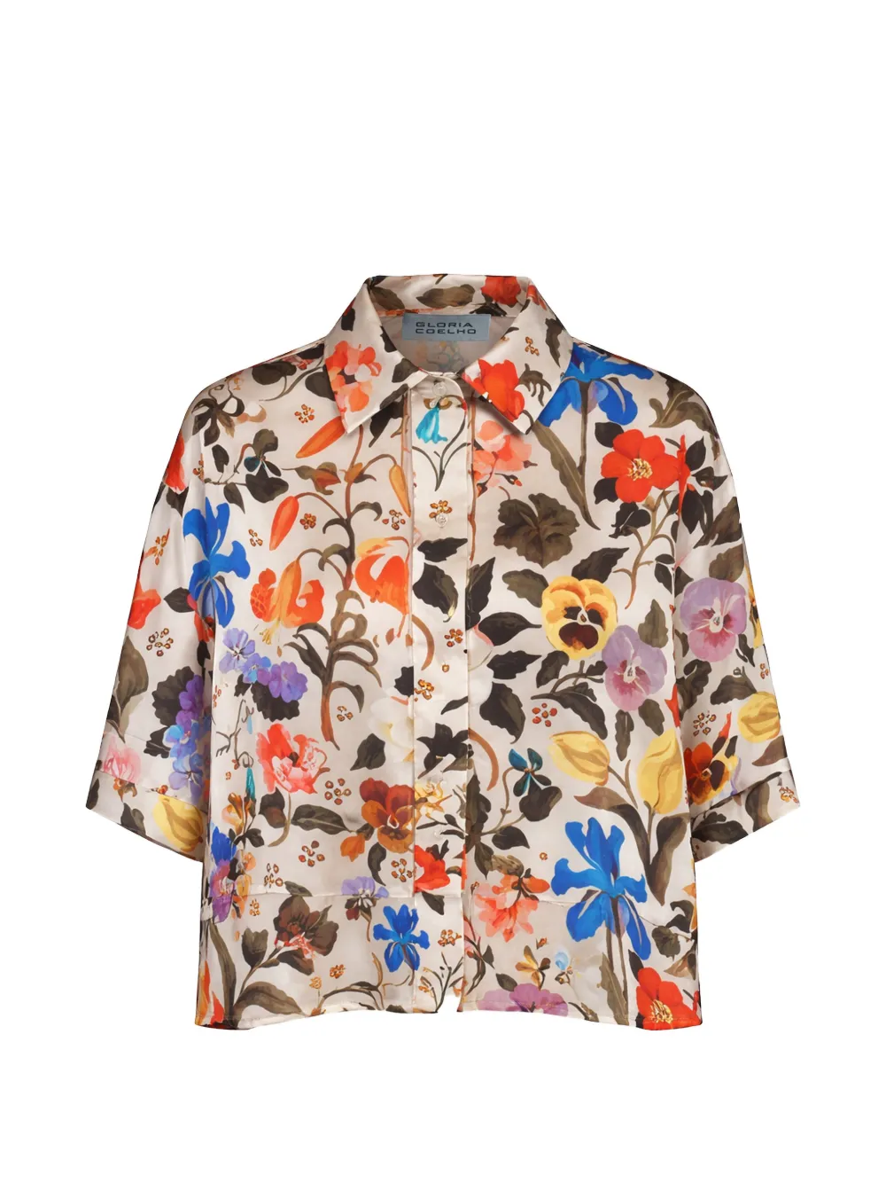 Gloria Coelho Elisabetana floral-print shirt - Nude