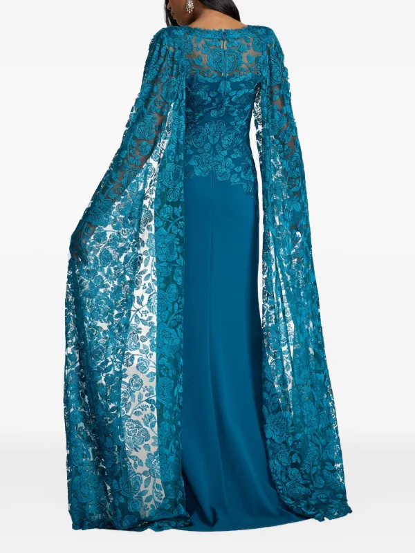 tadashi shoji blue lace dress Amara Lace Dress-BLUST