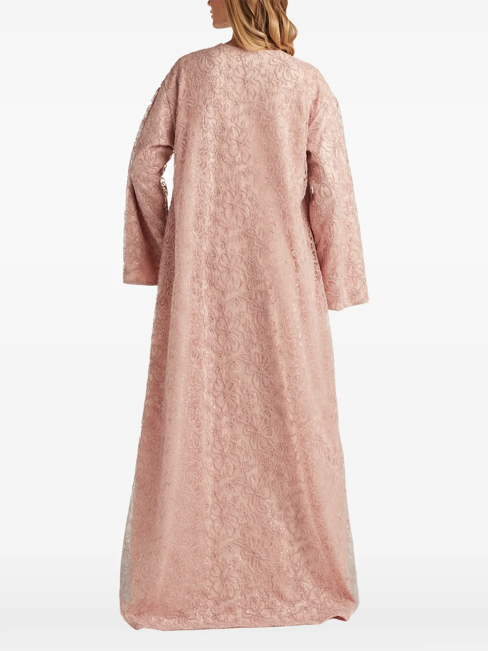 Tadashi Shoji Jurk met bloemenkant Roze