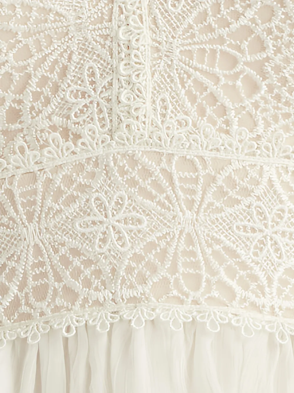 Tadashi Shoji Jurk met ruches en kant Wit