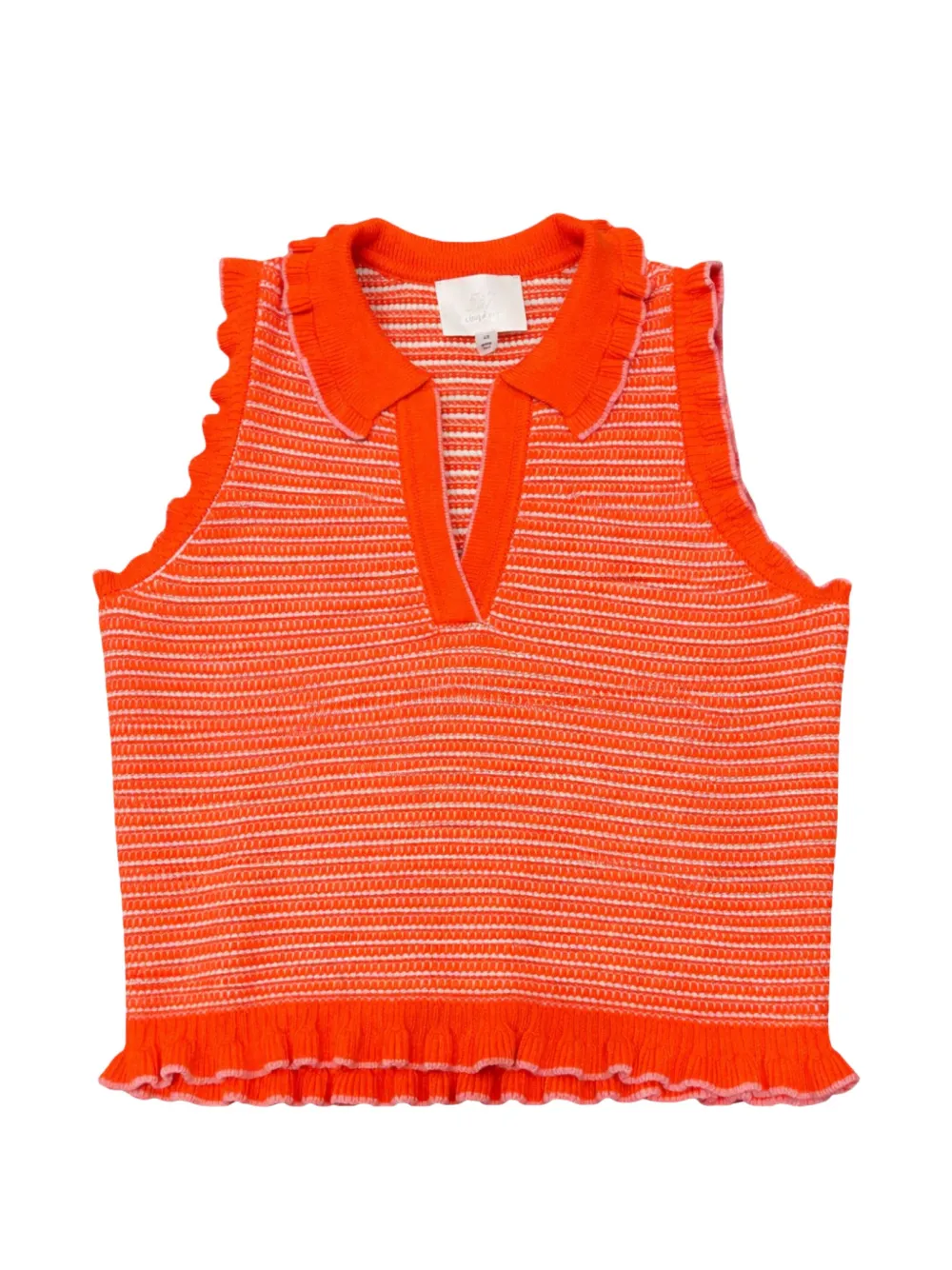 Cinq A Sept Top con ruches - Arancione