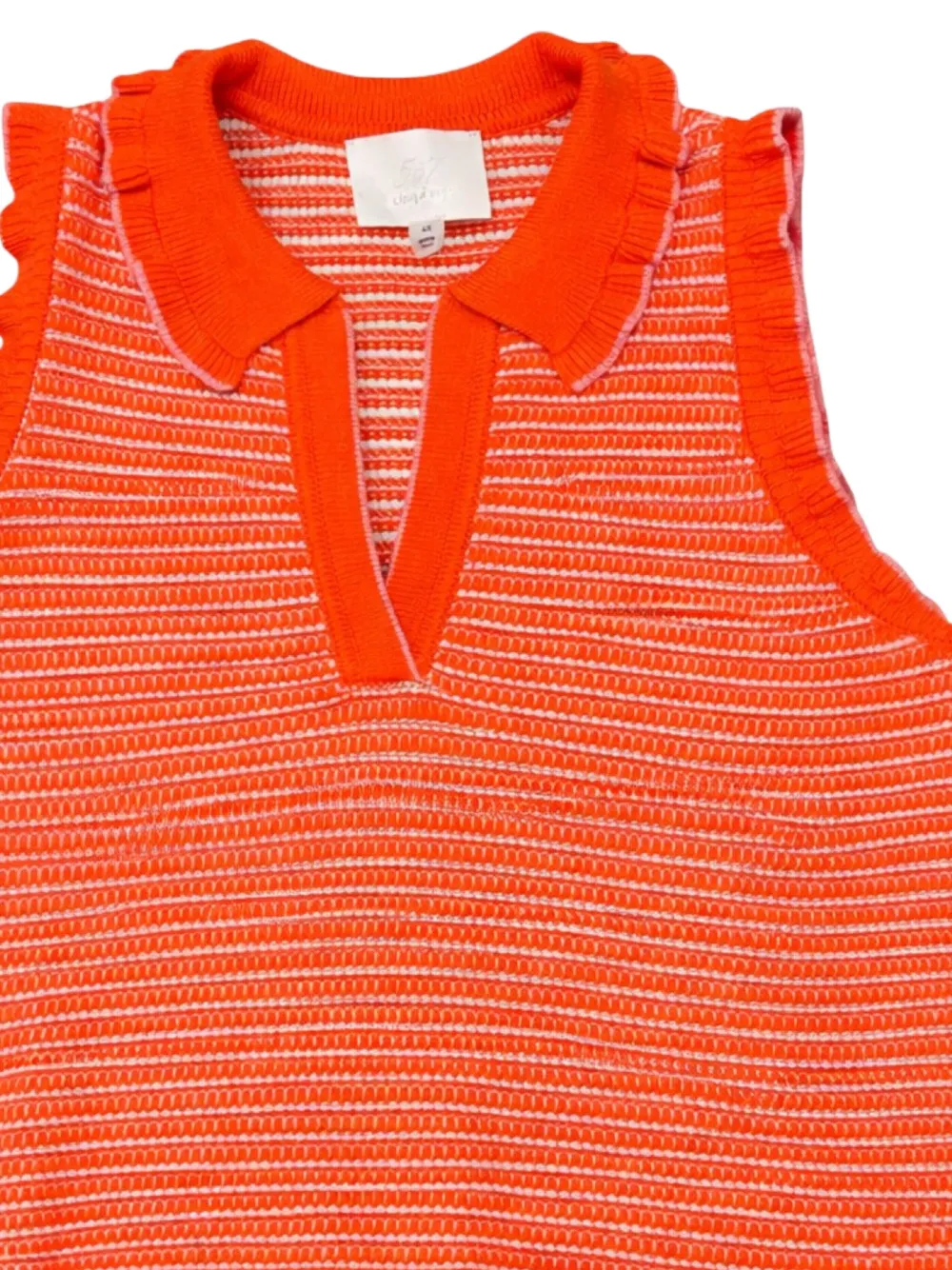  Cinq A Sept Ruffled-detail Top - Orange 