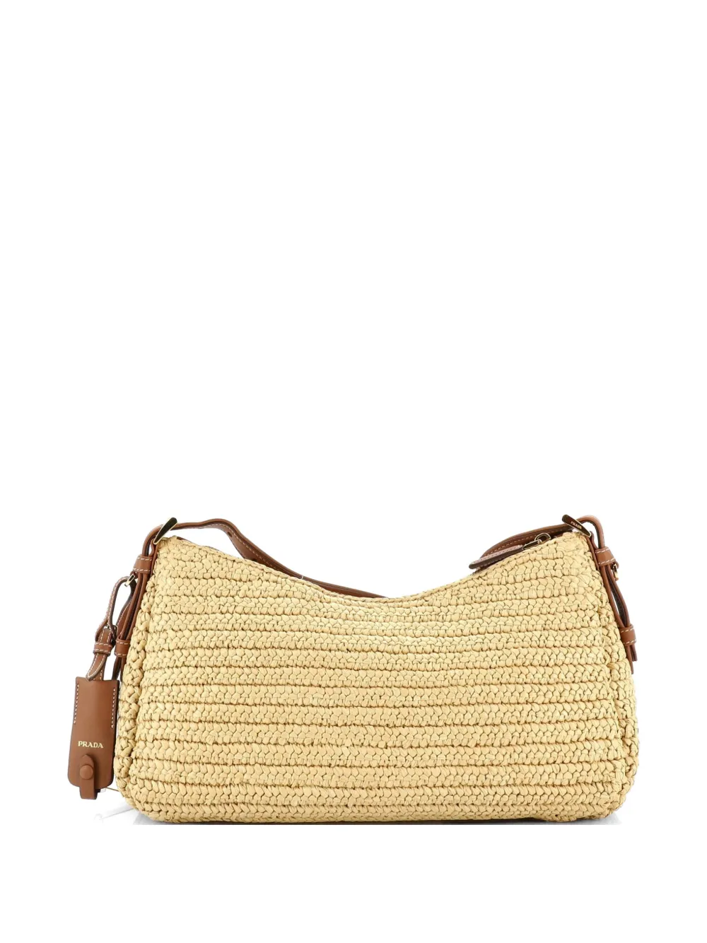 Aimee Raffia And Leather Large Shoulder Bag