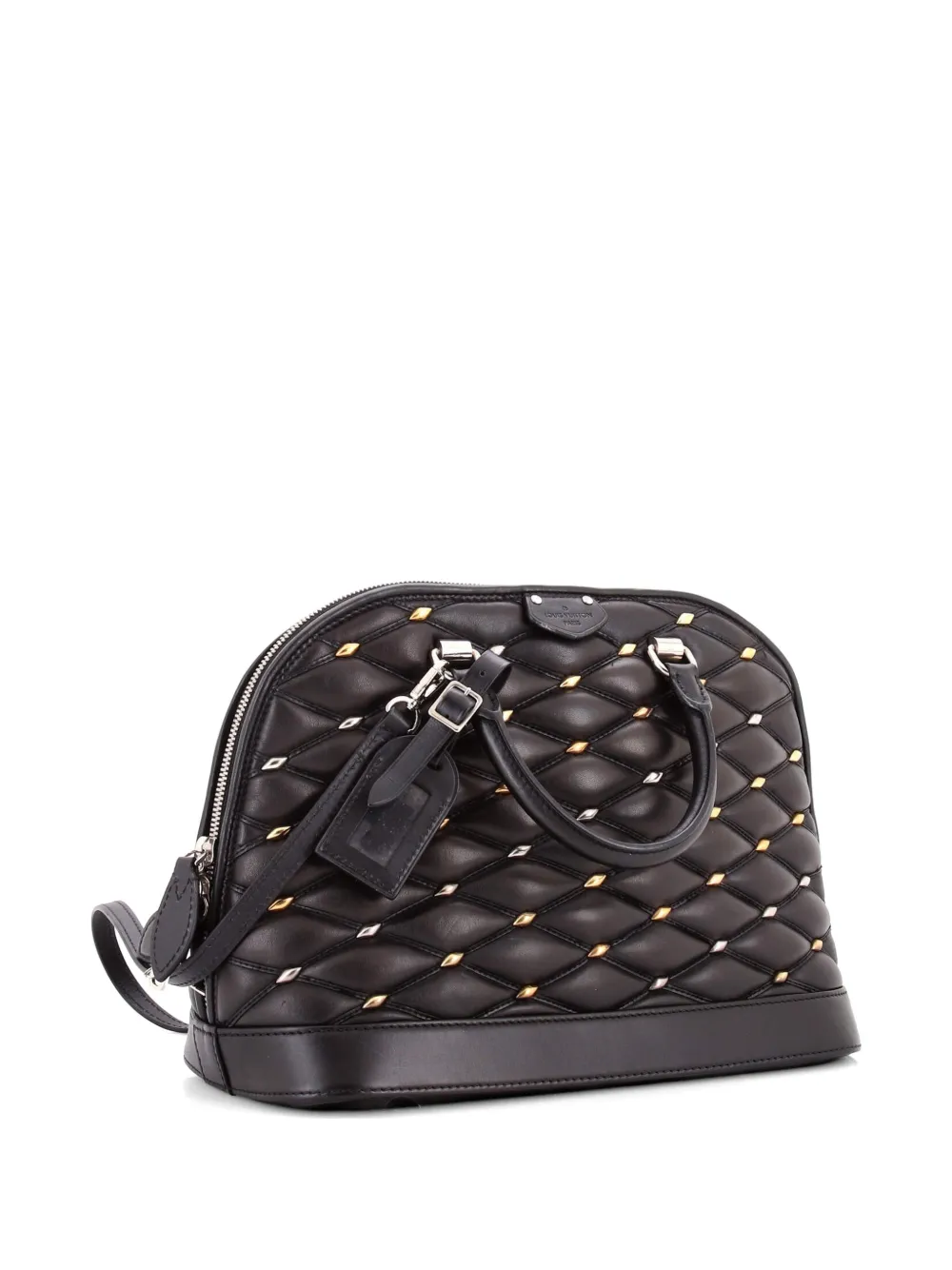 Alma Handbag Studded Malletage Leather Pm Tote Bag