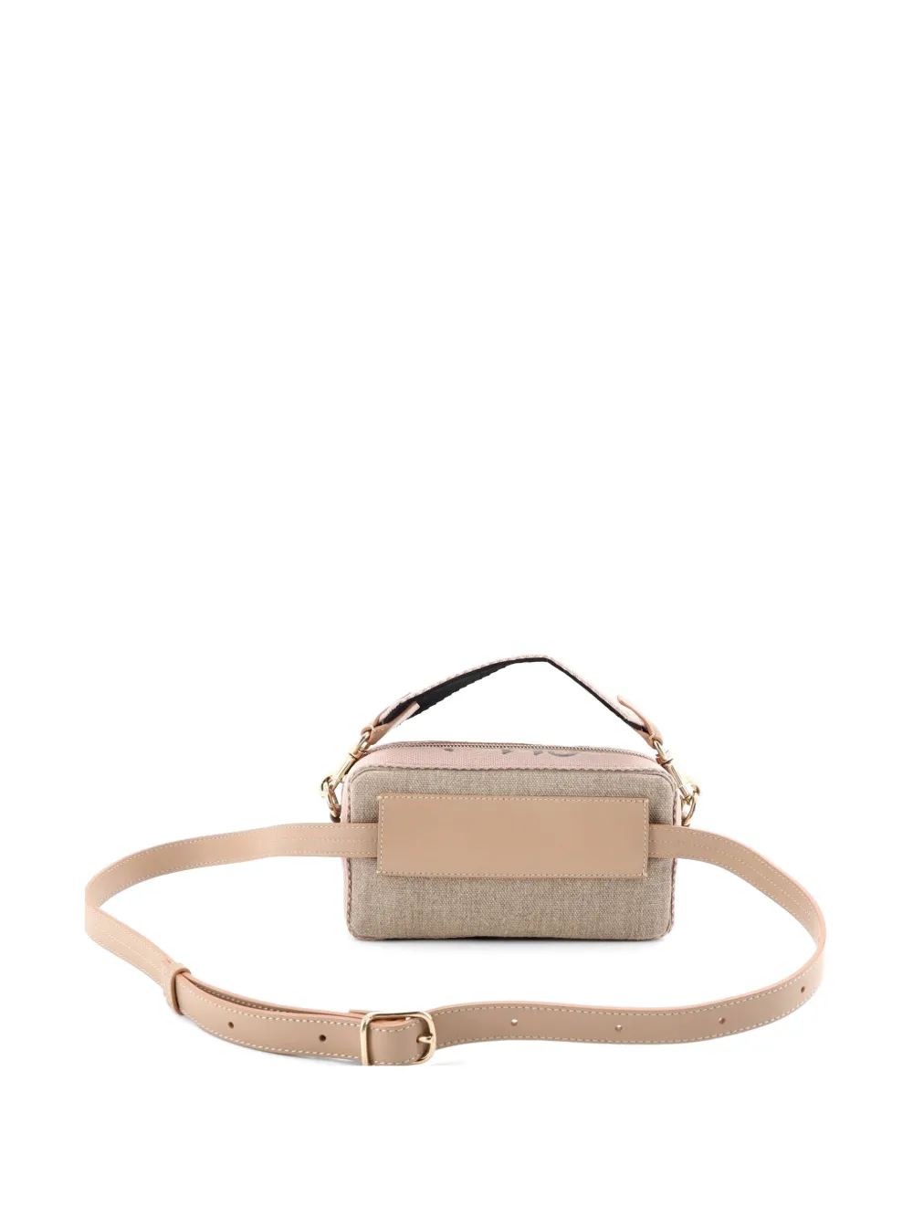  Chloé Pre-owned Woody Convertible Canvas With Leather Belt Bag - Neutrals 