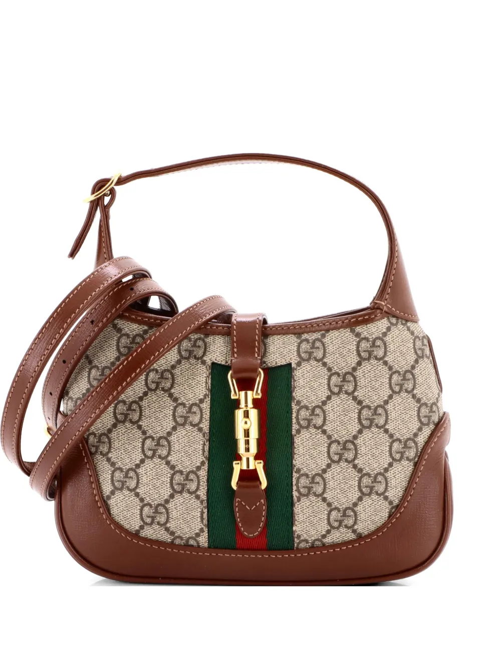 Gucci Pre-Owned Jackie 1961 GG Coated Canvas Mini hobo bag - Marrone