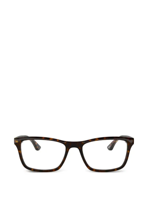 Ray-Ban Armação de óculos retangular com efeito tartaruga