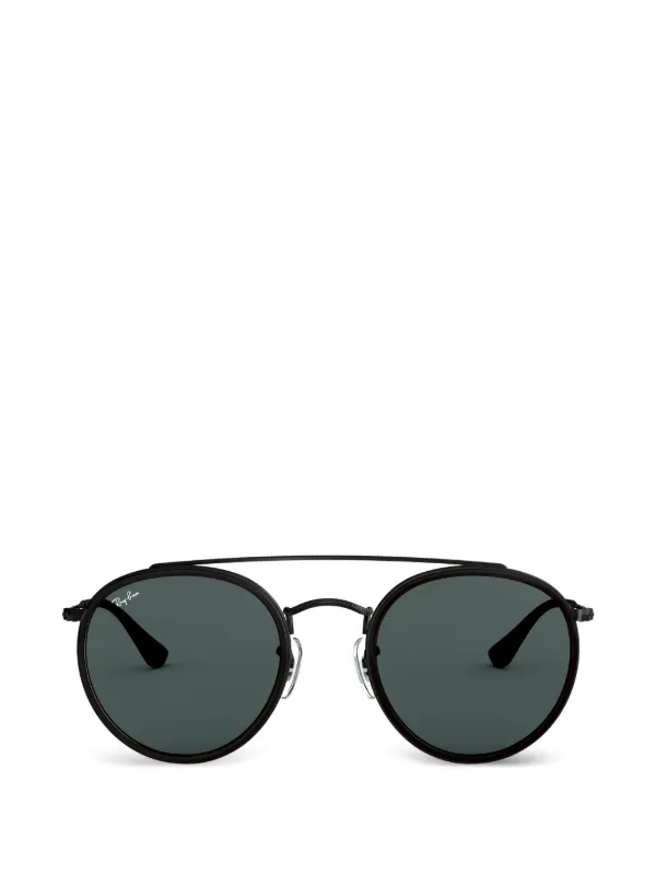 Ray-Ban Black Frame Round Double-Bridge Sunglasses **COMES WITH CASE Ray-Ban Sunglasses RB3647N Round Double Bridge Black Frame  main image 2