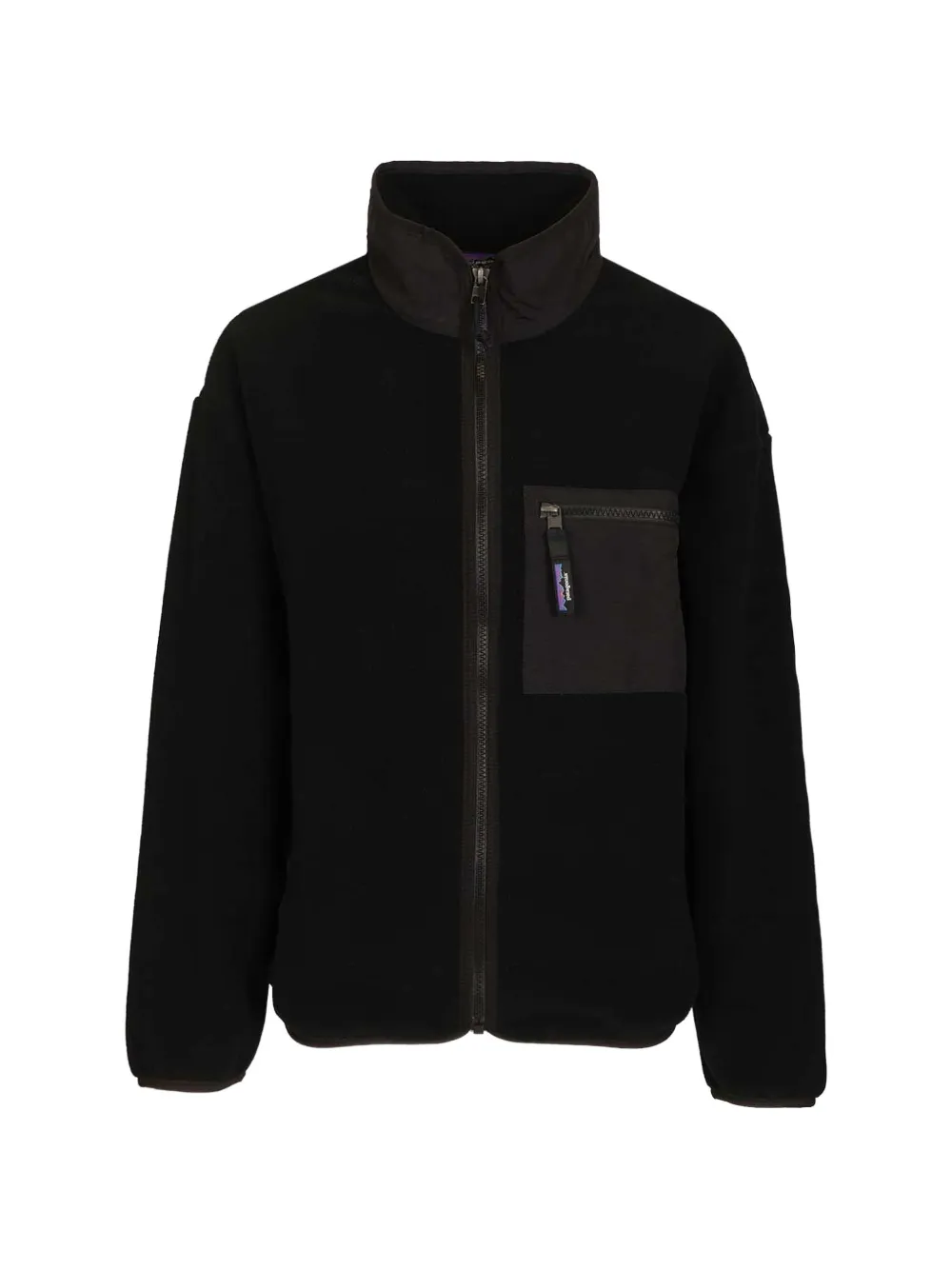 Patagonia Fleecejacke mit Logo-Patch - Schwarz