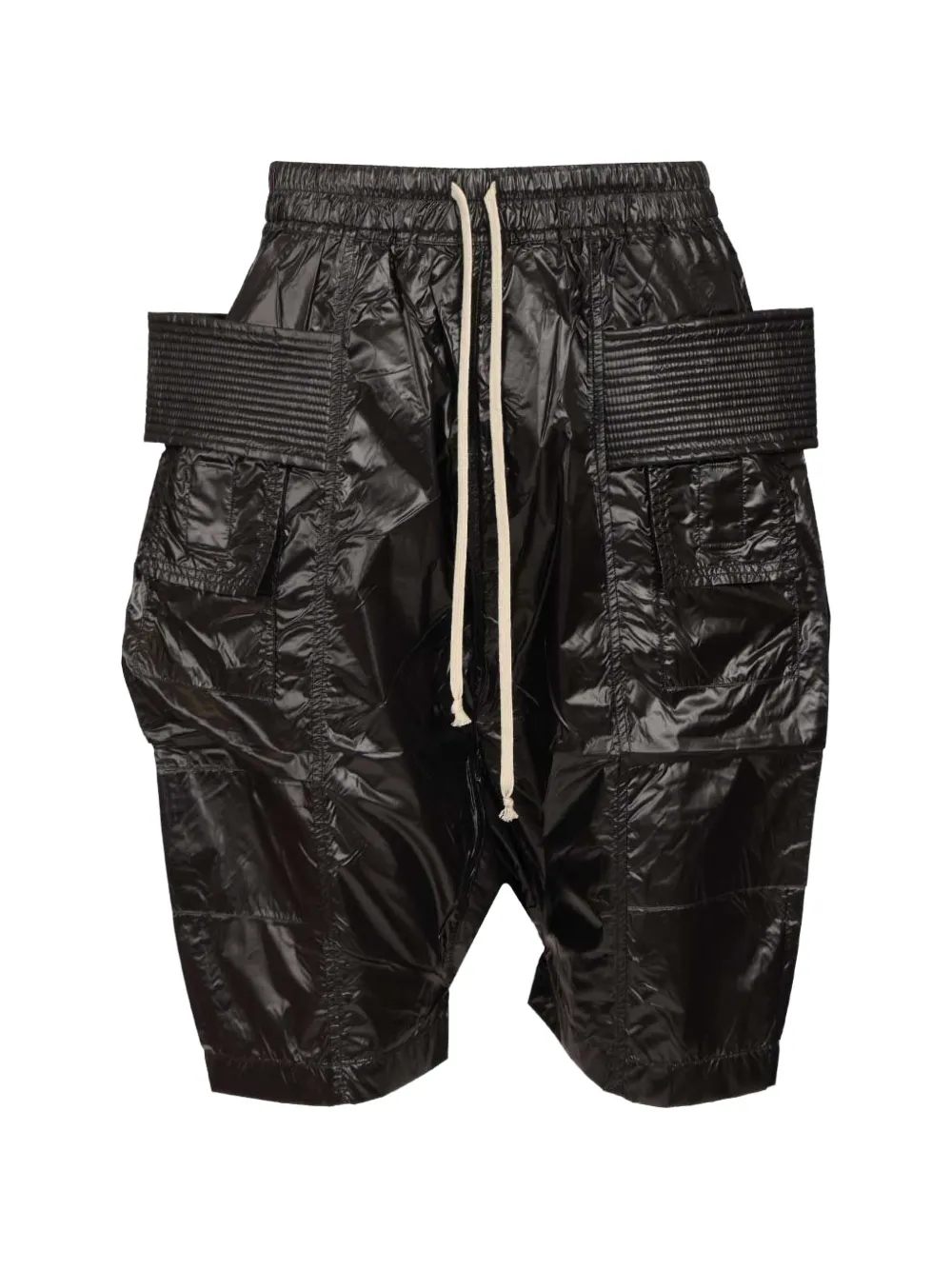 Rick Owens Drkshdw Drawstring Drop-crotch Shorts In Black