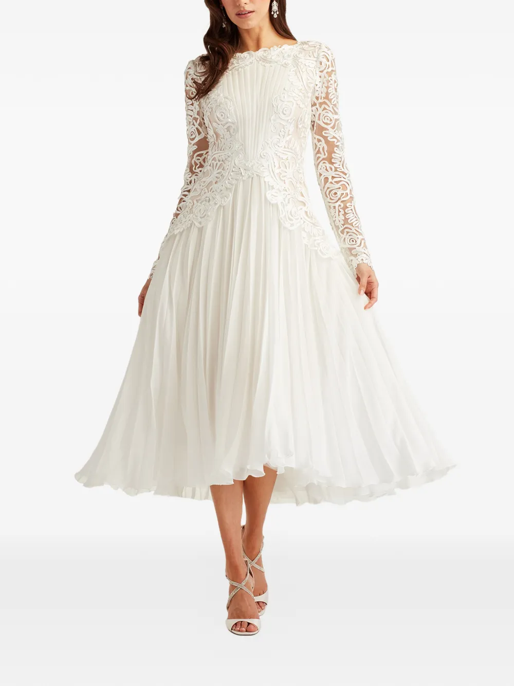 Lace Pleated Dress