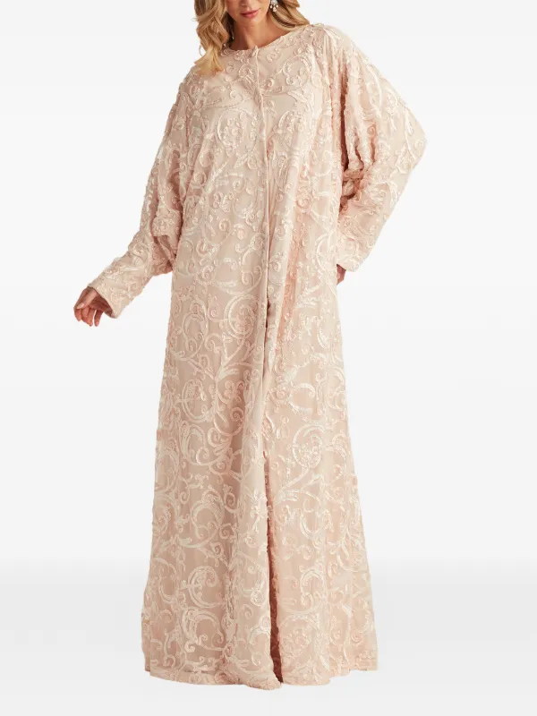 tadashi sequin dress Jazzy Sequin Mesh Plunge Gown