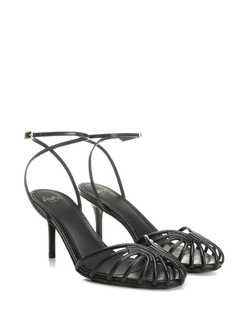 Alevì Blake leather sandals Zwart