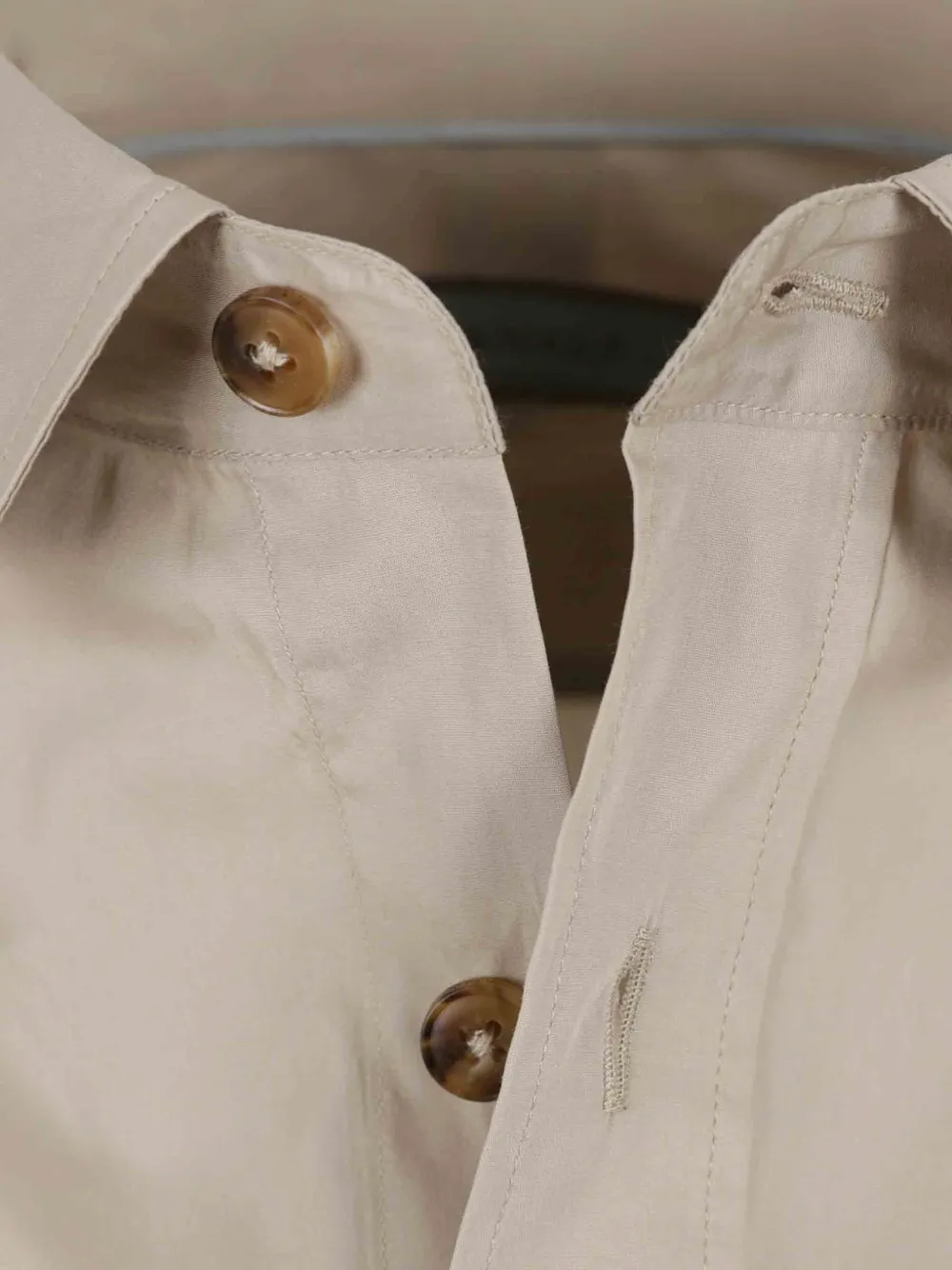 Canali Overhemd met klepzak Beige