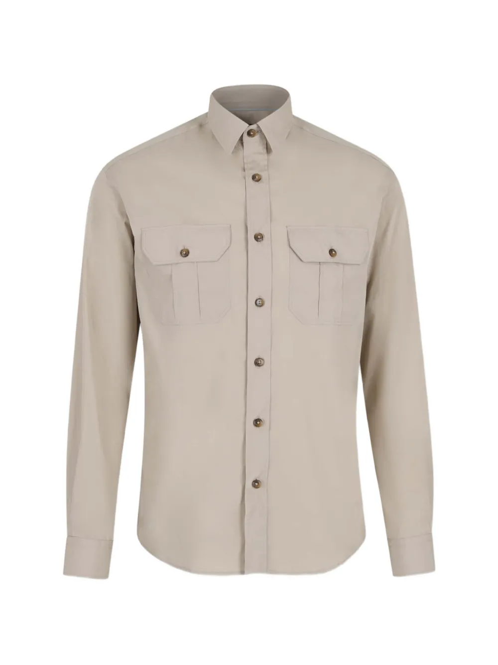 Canali flap-pocket shirt - Toni neutri