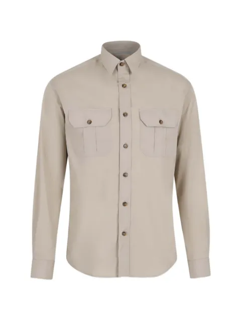 Canali flap-pocket shirt