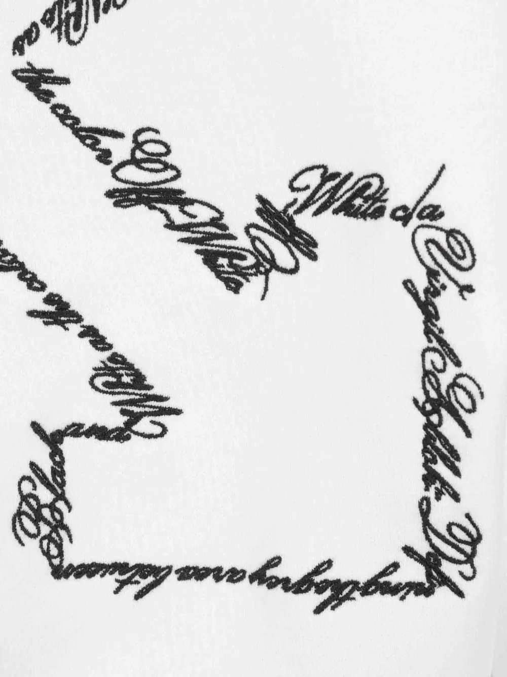 Off-White Cropped sweater met ronde hals en geborduurd Arrow-script Wit