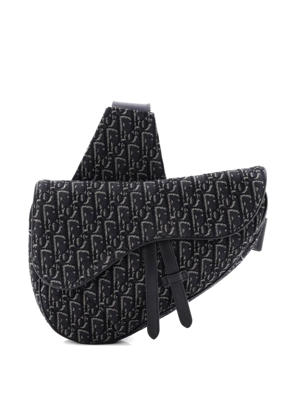 Christian Dior Pre-Owned Saddle Oblique Canvas crossbody bag - Black