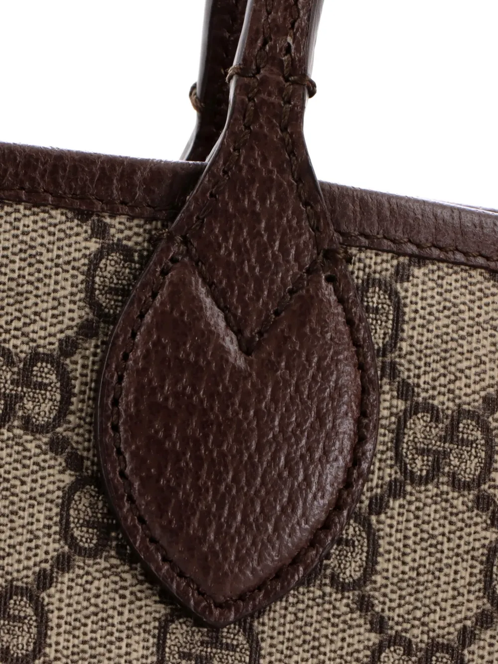 Ophidia Top Handle Shopping Gg Coated Canvas And Leather Medium Tote Bag