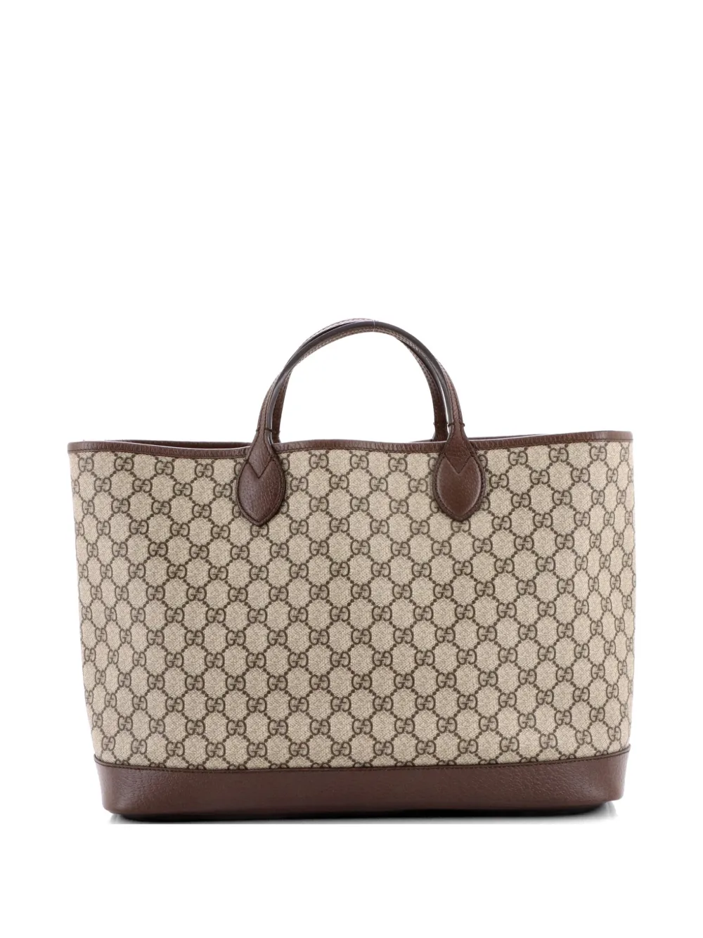 Ophidia Top Handle Shopping Gg Coated Canvas And Leather Medium Tote Bag
