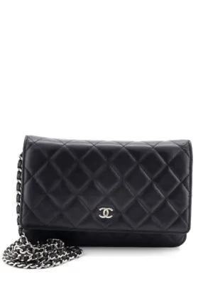 CHANEL ウォレットショルダーバッグ CHANEL Pre-Owned タッセル ウォレットオンチェーン シェブロン カーフ