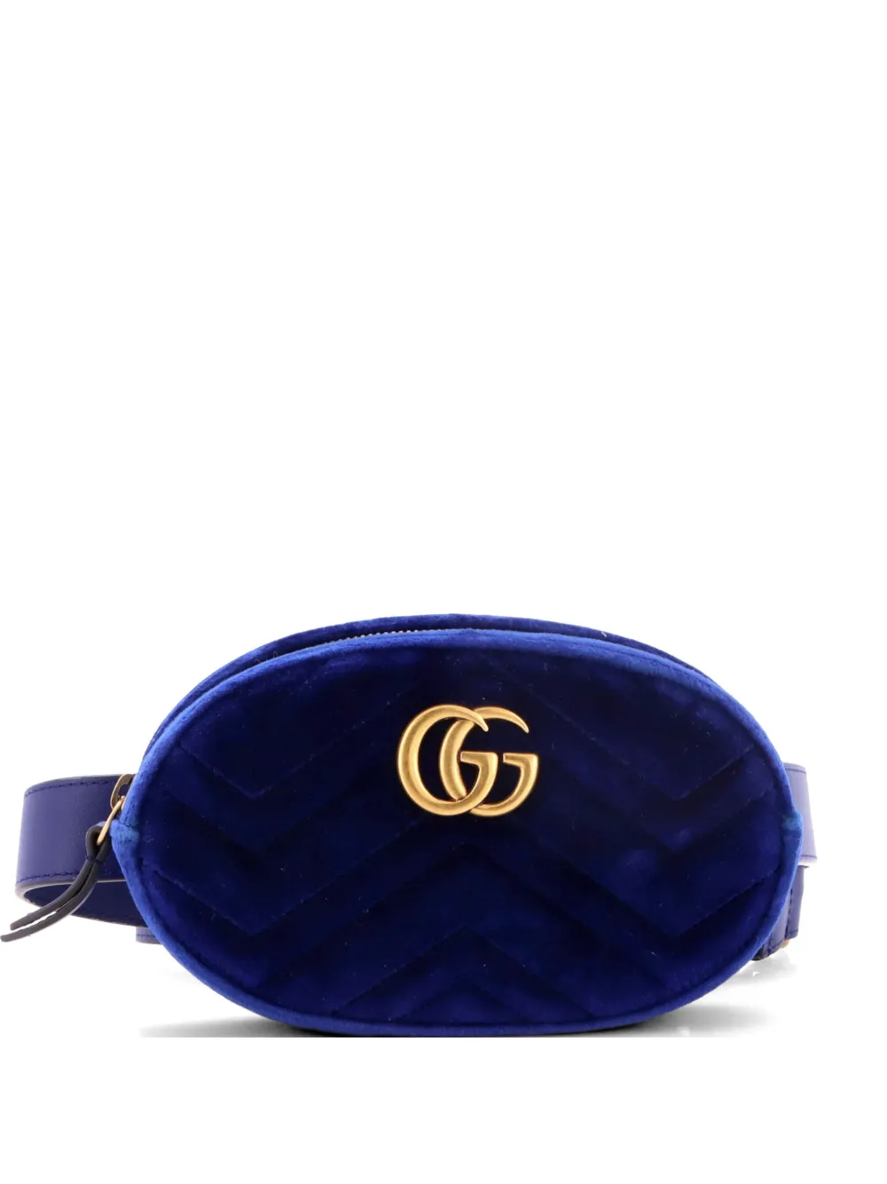 Gucci Pre-Owned GG Marmont Matelasse Velvet belt bag - Blu