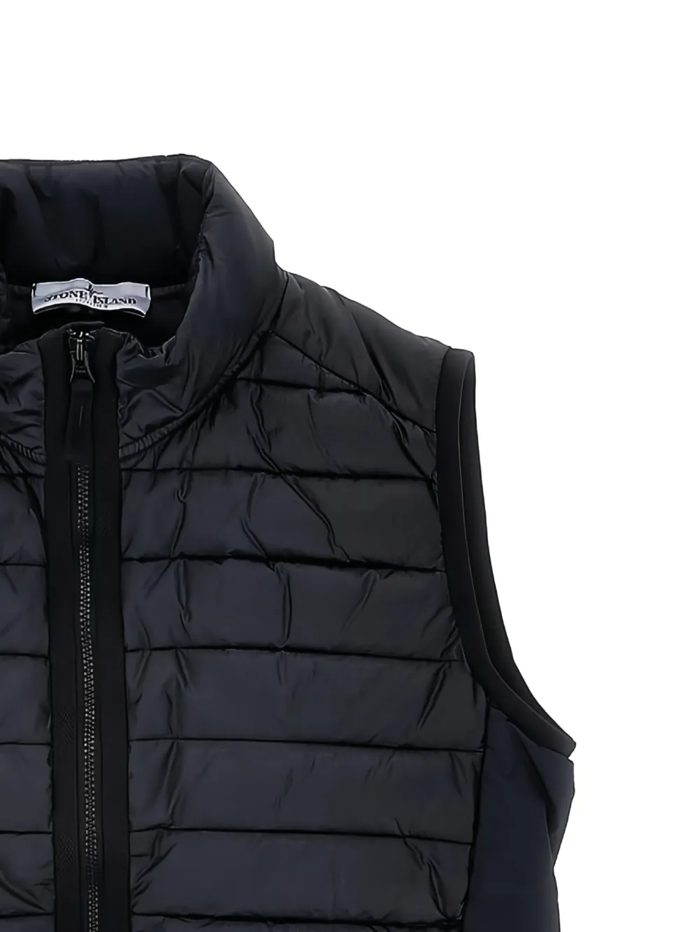 Stone Island Junior Gewatteerde bodywarmer met rits Blauw