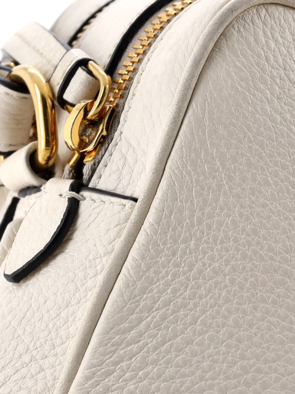 Double Zip Camera Bag Vitello Daino Crossbody Bag