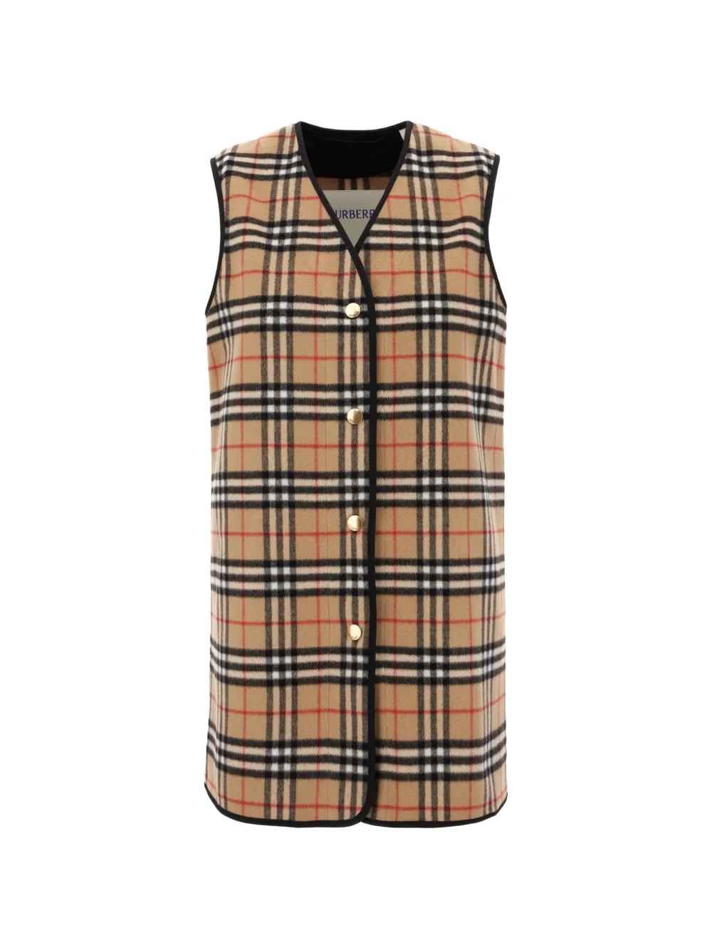 Burberry check button jacket - Nude