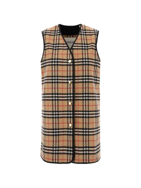 Burberry check button jacket