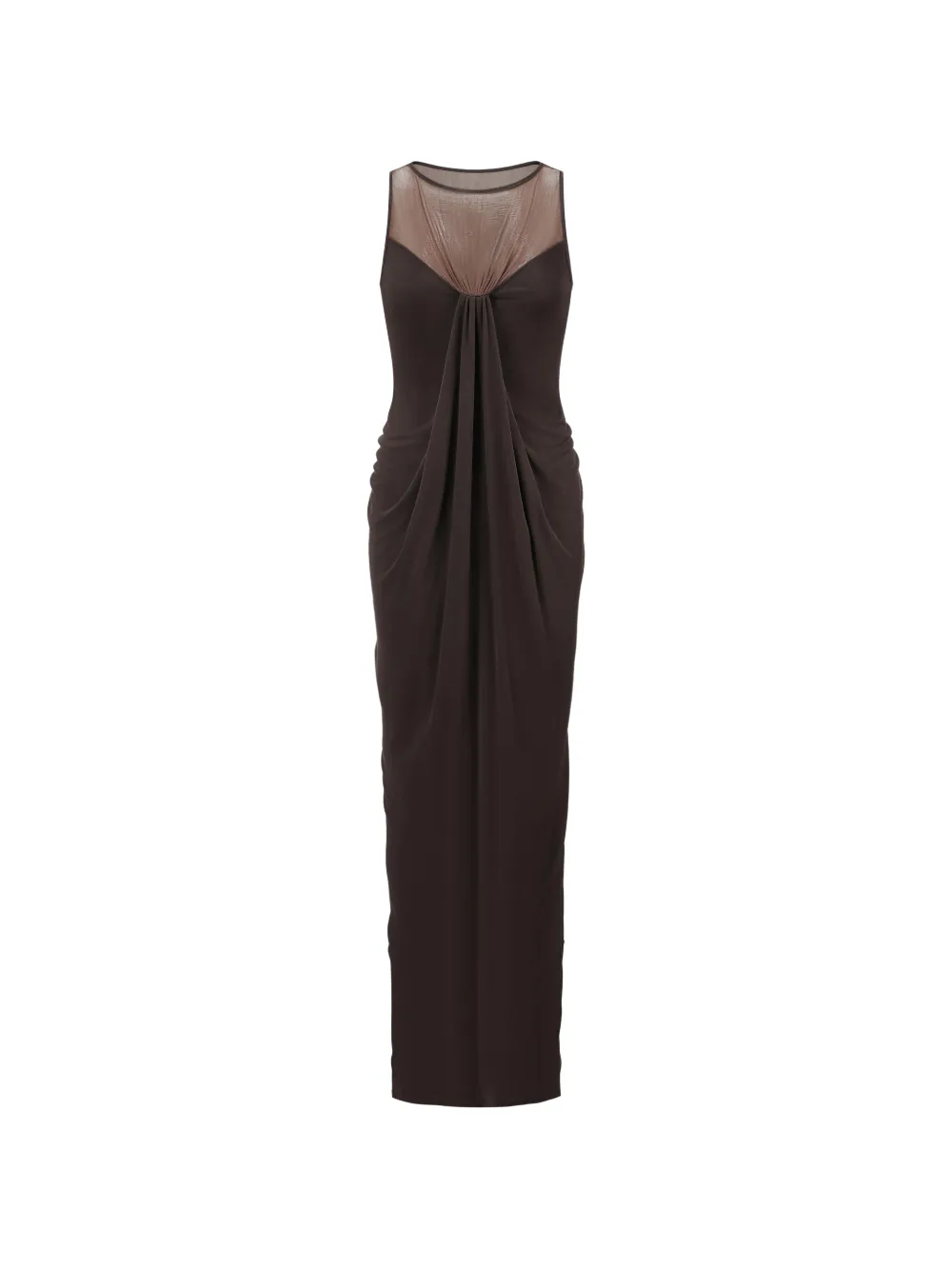 OUDE WAAG twisted maxi dress - Marrone