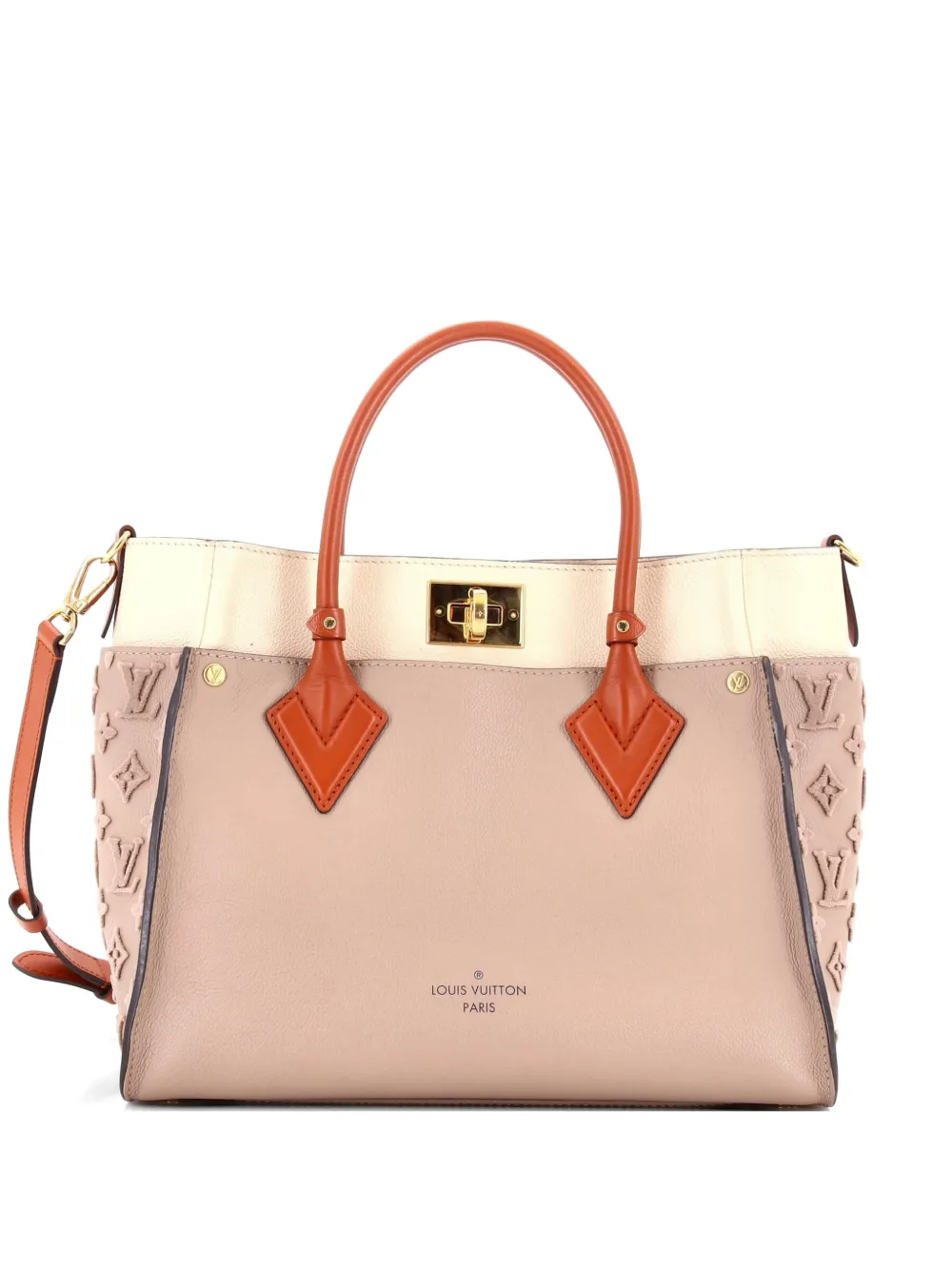 Louis Vuitton Pre-Owned On My Side Monogram Tuffetage Leather MM tote bag - Nude