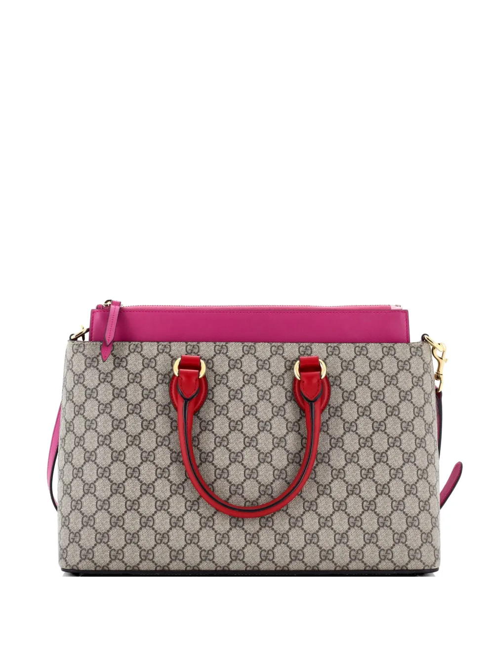 Gucci Pre-Owned Linea A Convertible GG Coated Canvas and Leather Medium tote bag - Marrone