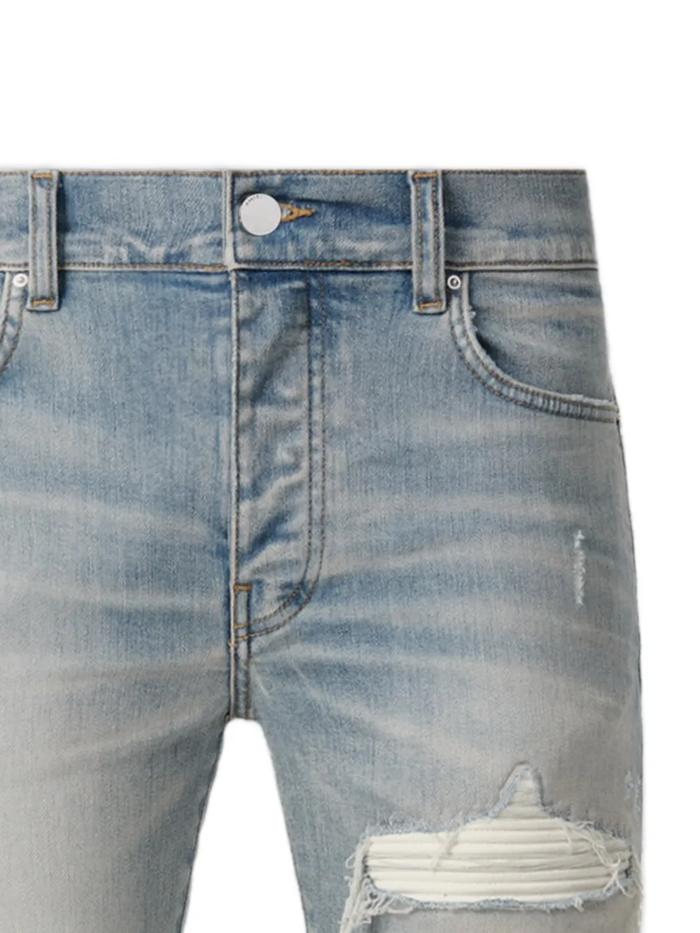 AMIRI MX1 Ultrasuede skinny jeans Blauw