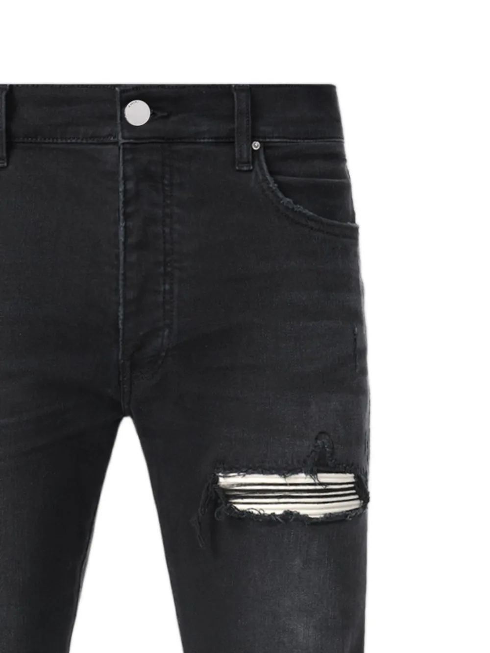 AMIRI MX1 Ultrasuede skinny jeans Zwart