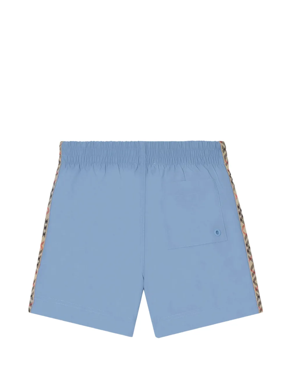  Burberry Kids Check-trim Swim Shorts - Blue 