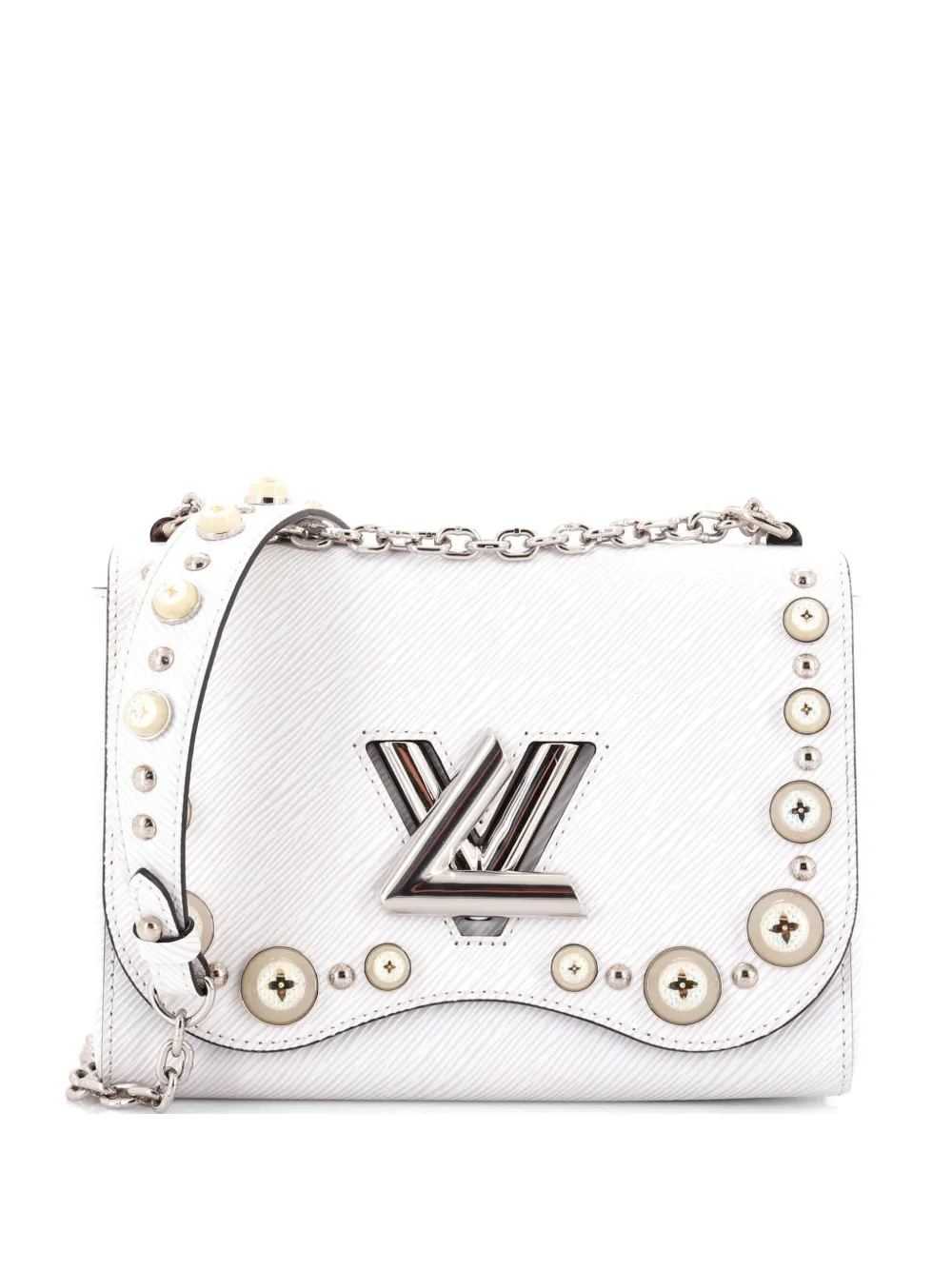 Louis Vuitton Pre-Owned Bubbles Twist Handbag Embellished Epi Leather MM shoulder bag - Bianco