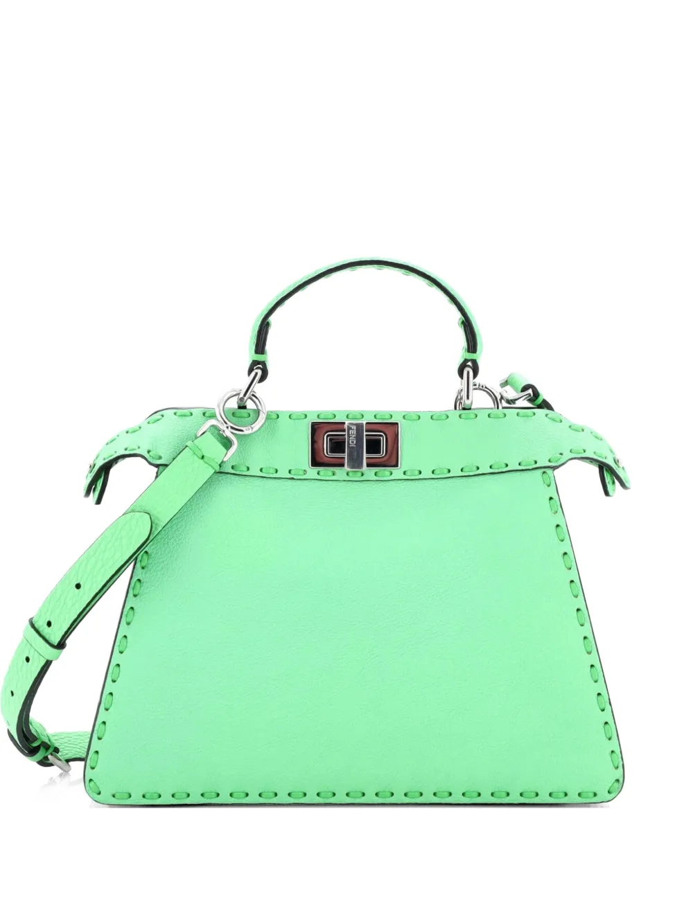 Fendi Pre-Owned Selleria Peekaboo ISeeU Bag Leather Small satchel - Verde