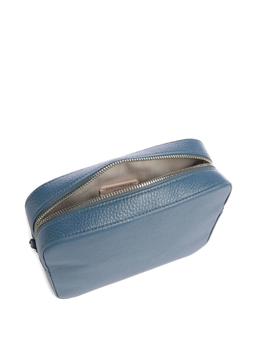 Coccinelle Kleine Tebe schoudertas met logoband Blauw