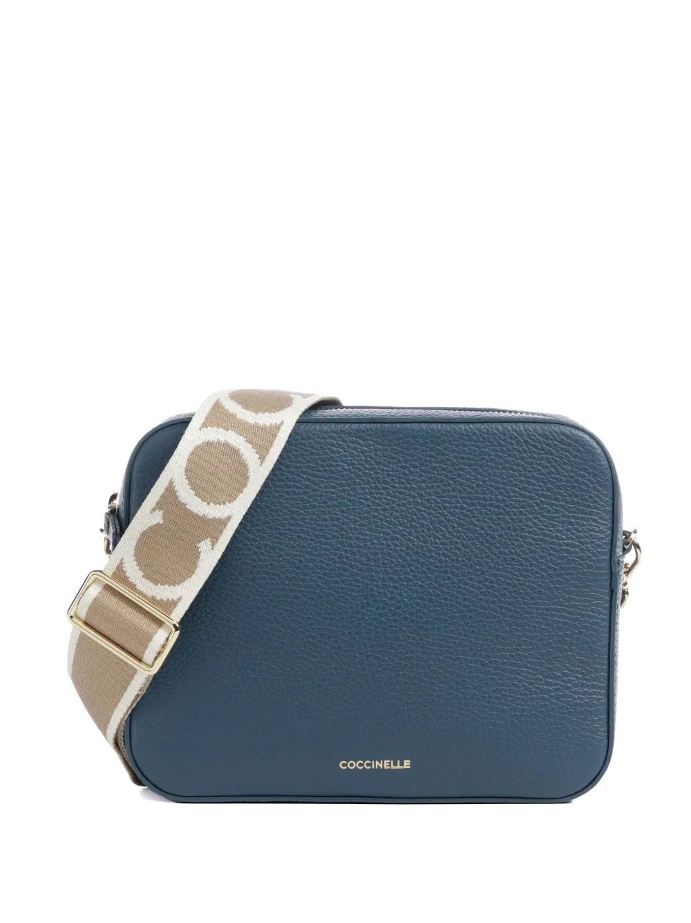 Coccinelle small Tebe logo-strap shoulder bag - Blu