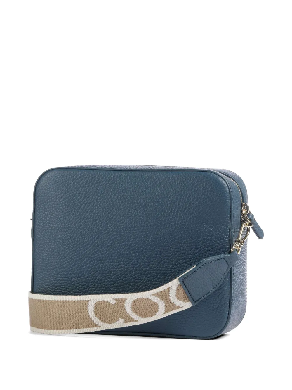 Coccinelle Kleine Tebe schoudertas met logoband Blauw