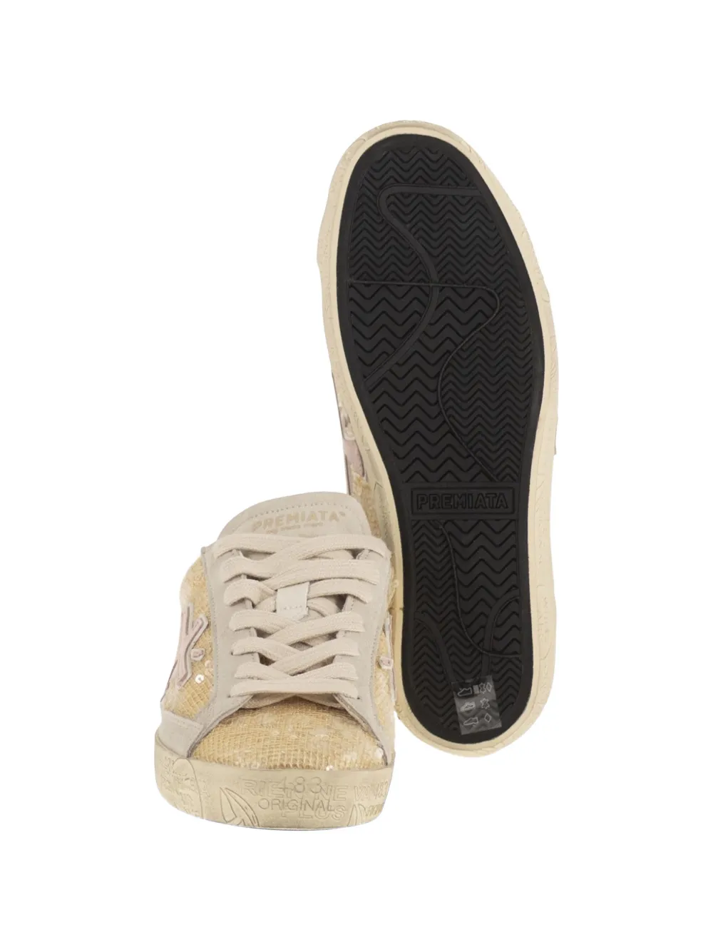 Premiata Sneakers met pailletten Goud