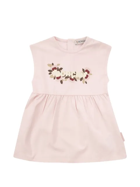 Moncler Enfant ærmeløs kjole med blomstertryk